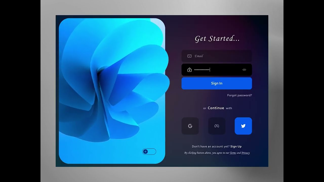 Login screen UI🍭 light/dark mode + animation