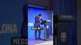 LIONEAL MESSI couldn't hold back the tears at the farewell press conference. 🥺🥺💔💔#shorts#Messi