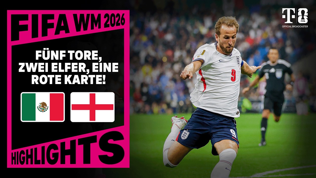 Mexico vs. England, Highlights with Live Commentary | FIFA World Cup 2026 | MAGENTA TV
