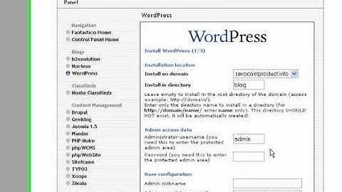How to install wordpress through cpanel.avi