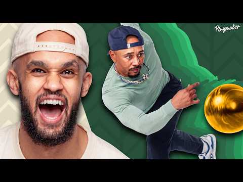 Thumbnail for World Series Champ vs. NBA Champ: Derrick White Tries to Beat Me in Bowling!