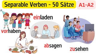 50 Separable Verbs In German With Exdanles  Daily Sentences For A1a2