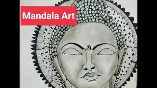 How To Draw Mandala Art Of Lord Buddhazentangle Art Chintus Vlog