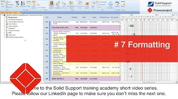 Formatting - Powerproject quick tip # 7