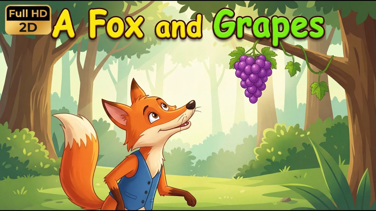 The Fox and the Sour Grapes | Emotional Motivational Story About Self Control | Animated Moral Story