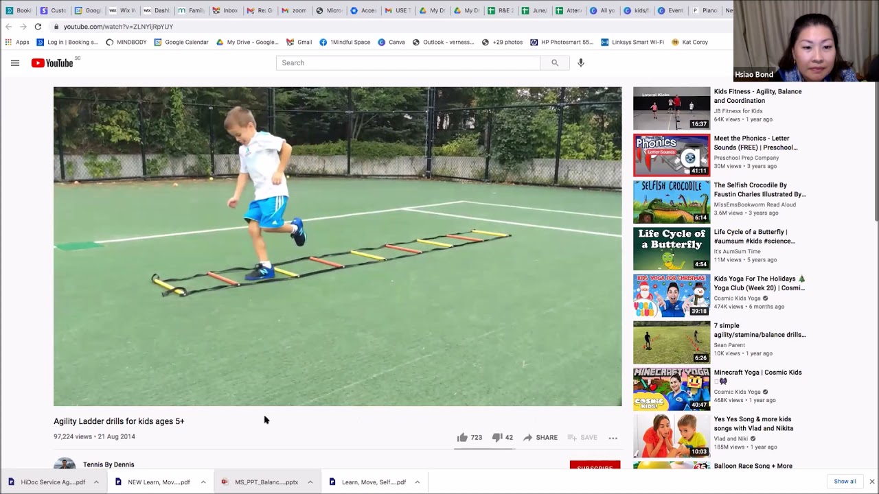 Poly Spots and Agility Ladder for Brain Exercises and Self-Regulation