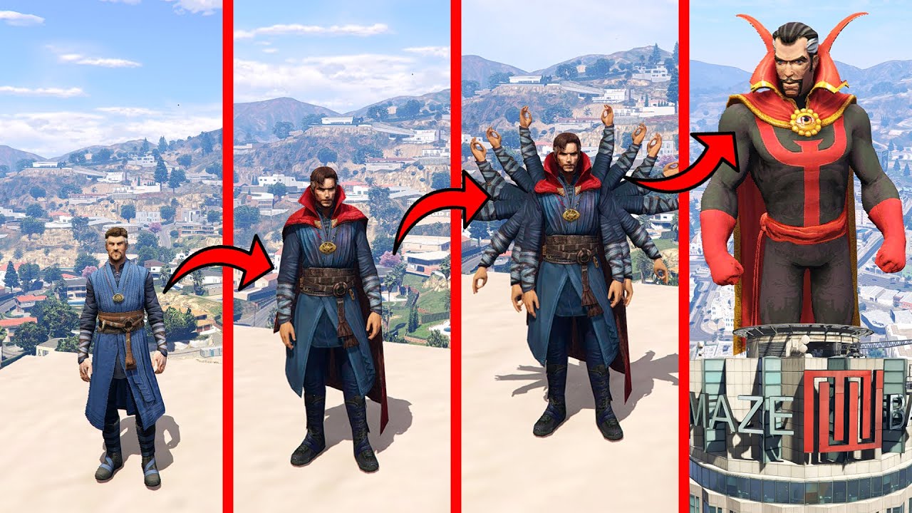 UPGRADING DR. STRANGE TO THE GOD BLACK PRIEST DR. STRANGE in GTA 5 !!