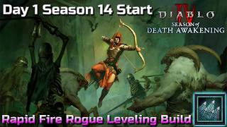 DAY 1 ENDGAME IN SEASON 14! Rapid Fire Leveling Build - Diablo 4 Lord of Hatred Death Awakening