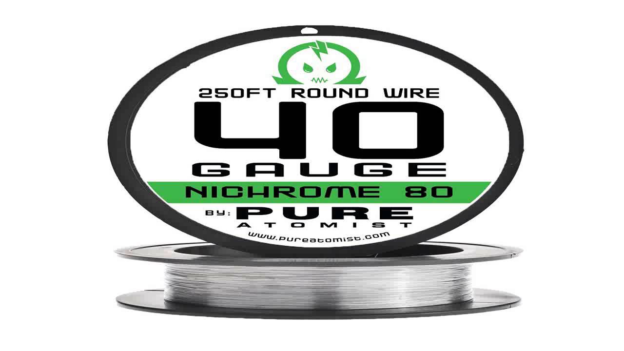 Pure Atomist Nichrome 80 36 Gauge AWG Round Wire Roll 0.127mm 36g Spool N80