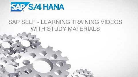 SAP SELF LEARNING VIDEO COURSE