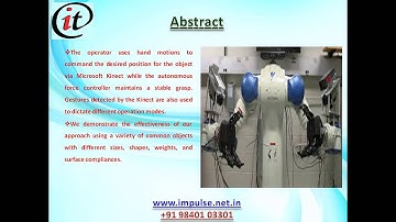 A Sensor Based Dual Arm Tele Robotic System