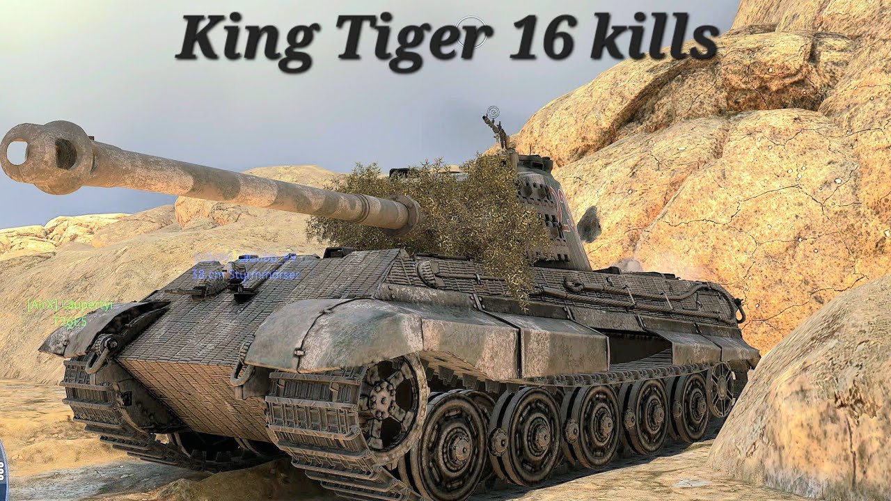 War Thunder Tiger 2 16 kills - German might - YouTube