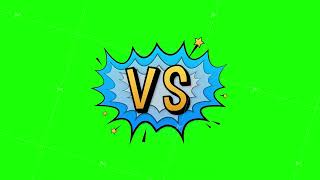 Fight comic speech bubble with expression text VS or versus. Motion graphics.