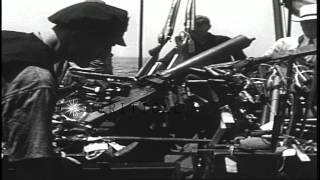 Policemen dump guns into the ocean off Sandy Hook, New Jersey. HD Stock Footage