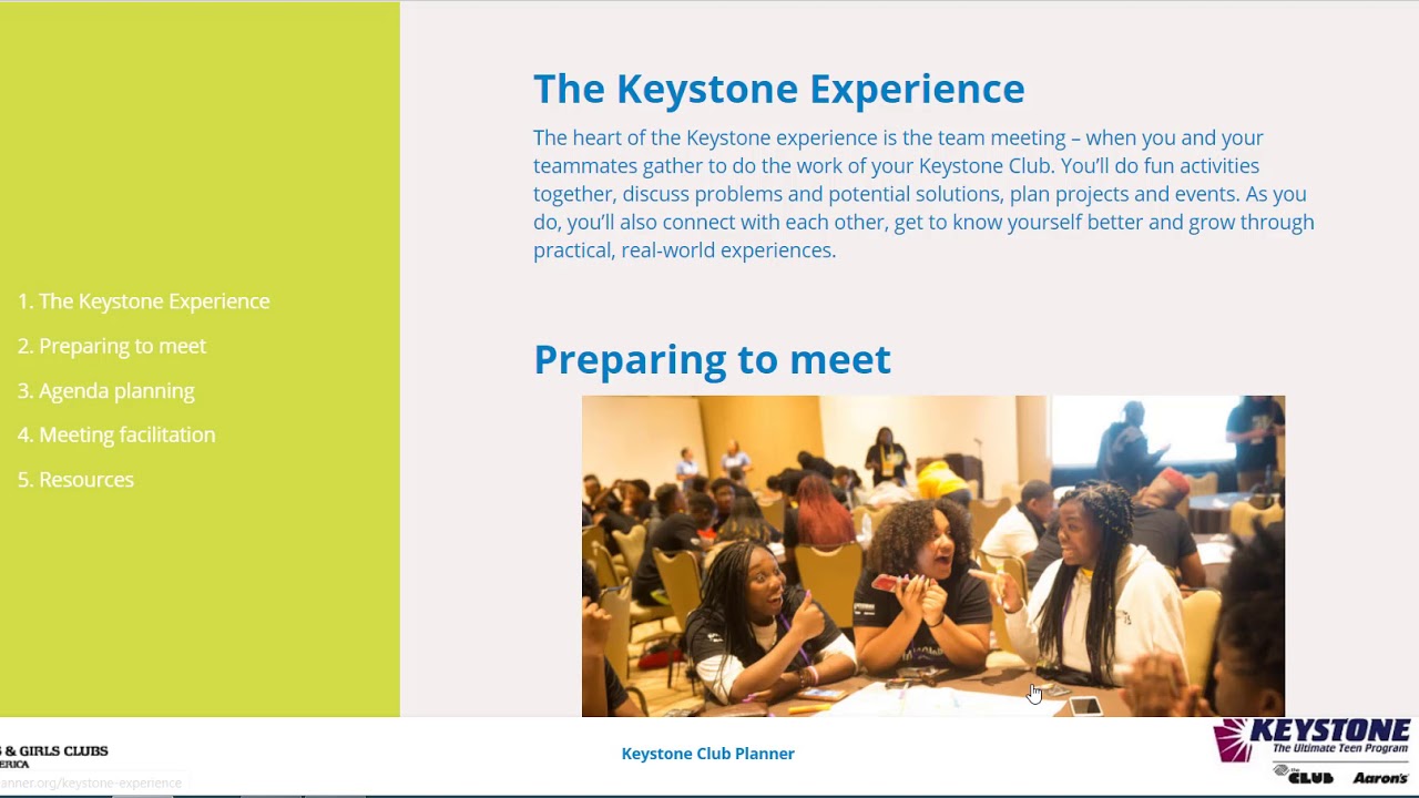 Orientation Video Keystone Club Planner YouTube