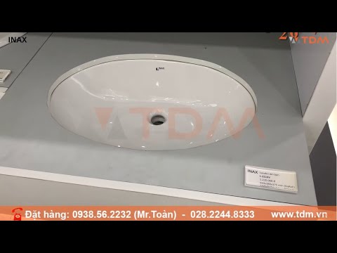 TDM.VN | Review chậu rửa mặt Inax L-2216V (AL-2216V) lavabo âm bàn oval chính hãng