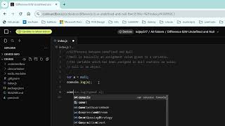 Undefined vs null