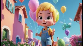 Het verlegen ballonnetje daalt langzaam af 🎈 | Kinderliedjes en rijmpjes voor kinderen