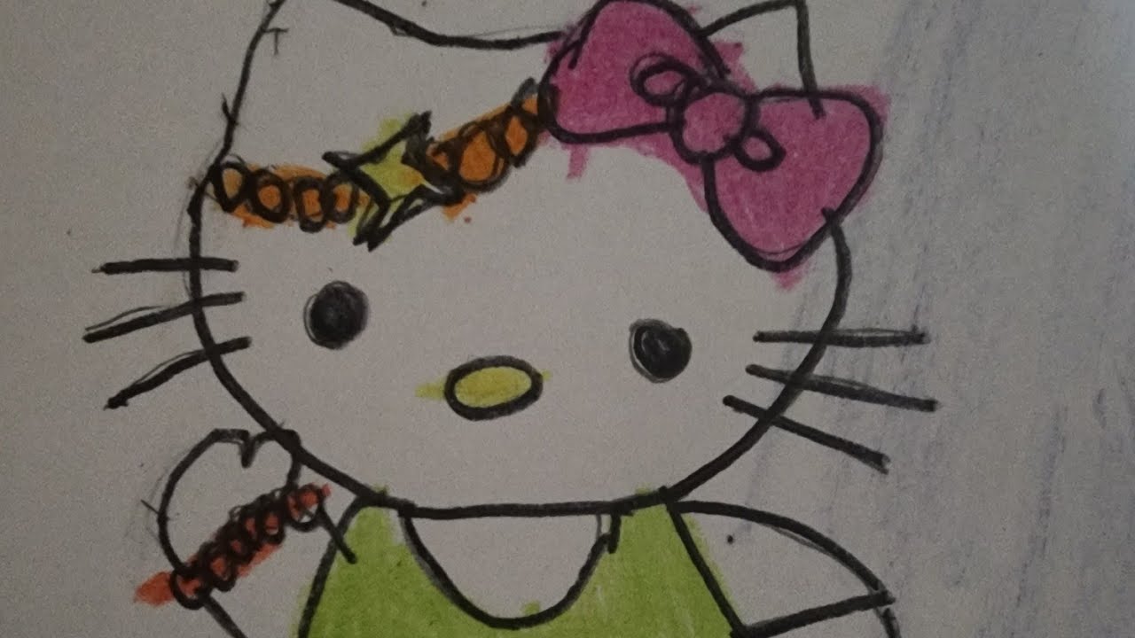 How to draw a Hello Kitty mermaid 🧜‍♀️ 🐱