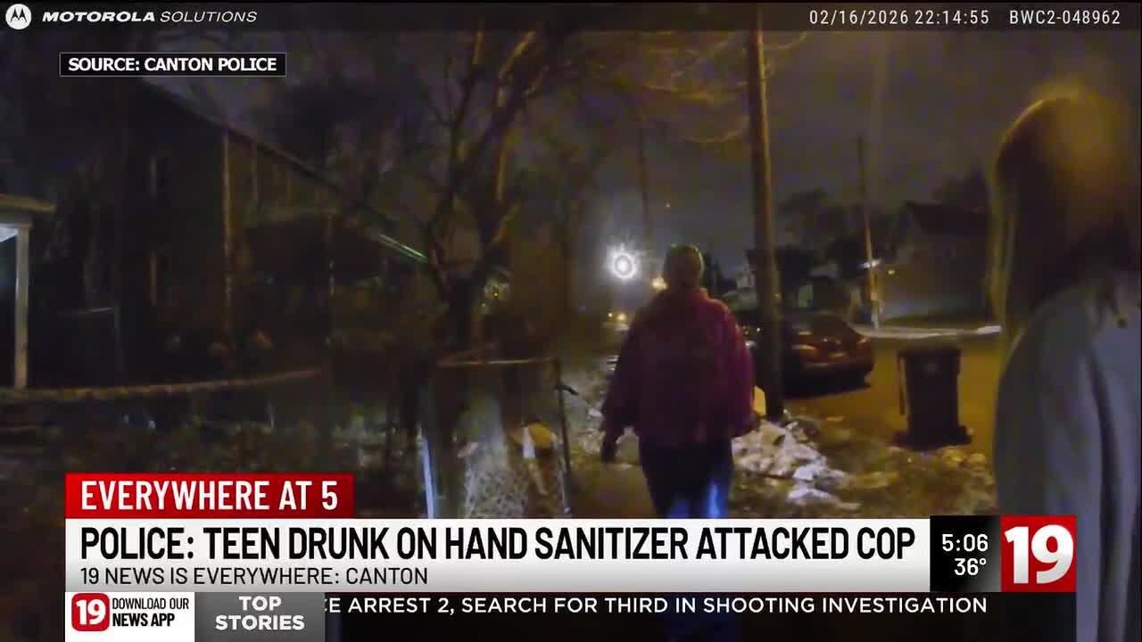 18-year-old drunk on hand sanitizer attacks Canton police officer