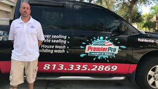 Paver sealing step-by-step process using a water based sealer by Premier Pro Wash & Seal