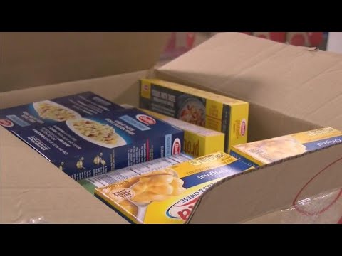Helping those in need with emergency food boxes