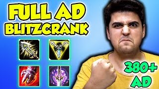 FULL AD BLITZCRANK TEK YUMRUK 1K HASAR !! EFSANE BİR OYUN !!
