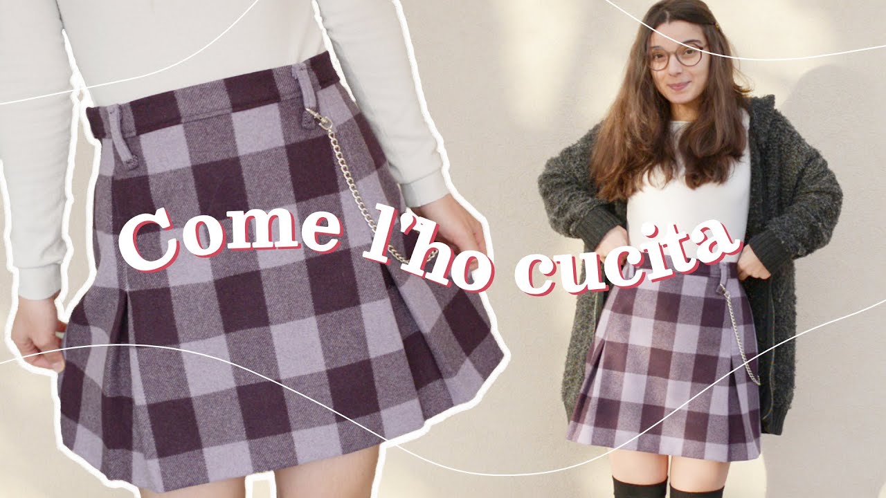 Come cucire una gonna con pieghe ✿
