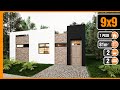 Diseño de CASA 9 x 9 | recorrido virtual de una casa moderna para inspirar tu proyecto.