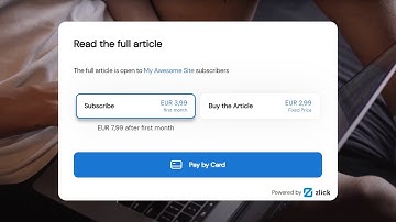 Zlick Paywall overview