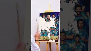 Smart Painting of Indian Cricket Team 💙🔥 | True Fan Love