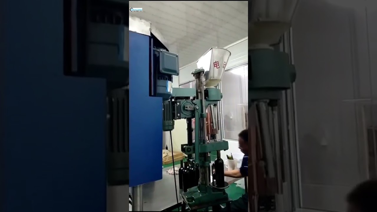 Red wine bottle rising washing machine rotary vacuum filling machine with cork insert sealing machin