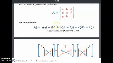 Unit 10 Day 2 Square Matrices Video Notes