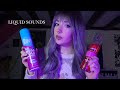 Liquid sounds asmr  tapping bottle shaking whispering rambling lid sounds