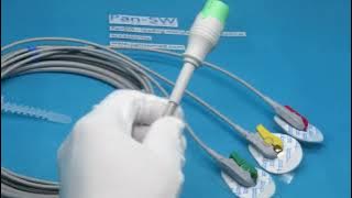 ECG 10070D Compatible ECG Cable for BLT Anyview A5 Three Leads IEC Color Grabber