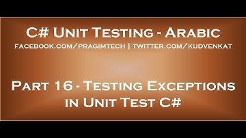 Testing Exceptions in Unit Test C#
