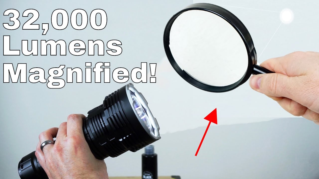 What Happens If You Magnify the Worlds Brightest Flashlight? (Blackest  Black Video Follow-Up) 