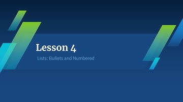Microsoft Word Course - Lesson 4 - Lists: bullets, numbered, multilevel
