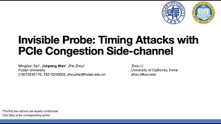 Invisible Probe: Timing Attacks with PCIe Congestion Side-channel