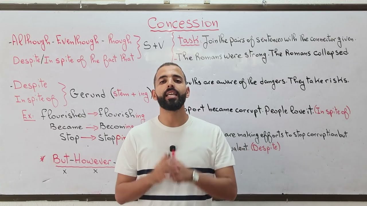 BAC: Concession: شرح بالتفصيل، كامل حالات الدرس مع أمثلة بكالوريا 