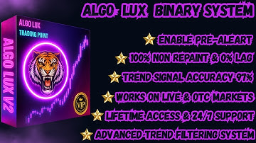 💸95% ACCURATE NON REPAINT INDICATOR FOR MT4 BINARY OPTION 2025, ALGO LUX V2👑