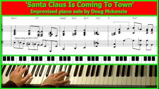 'Santa Claus Is Coming To Town' - jazz piano tutorial chords
