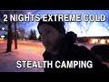 2 Nights Extreme Cold Stealth Camping In City