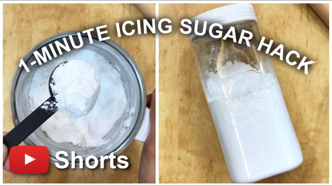 1Minute Icing/Powdered Sugar Hack Shorts YouTube