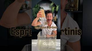 How to batch 16 Espresso Martinis with one bottle of vodka #espressomartinis #shorts