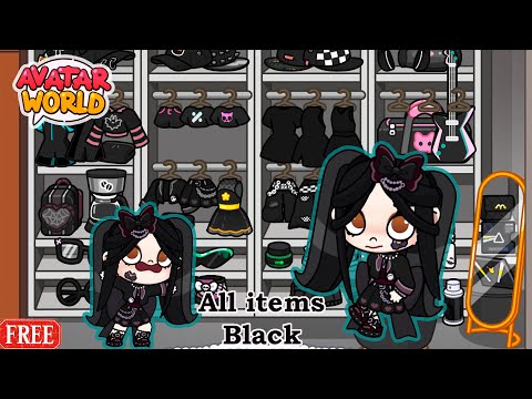 Barbie's All Black Home Decor in Avatar World | Avatar World | Pazu | Toca boca