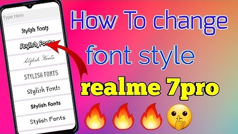 Realme 7 Pro Change Font Style || How To Change Font Style Realme 7 Pro || By Tech Boy Mukesh
