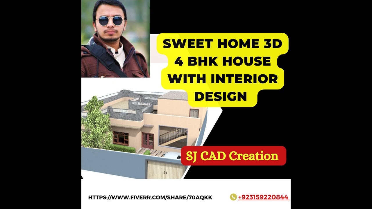 Modern house design | living room design | house lawn design | SJ CAD Creation