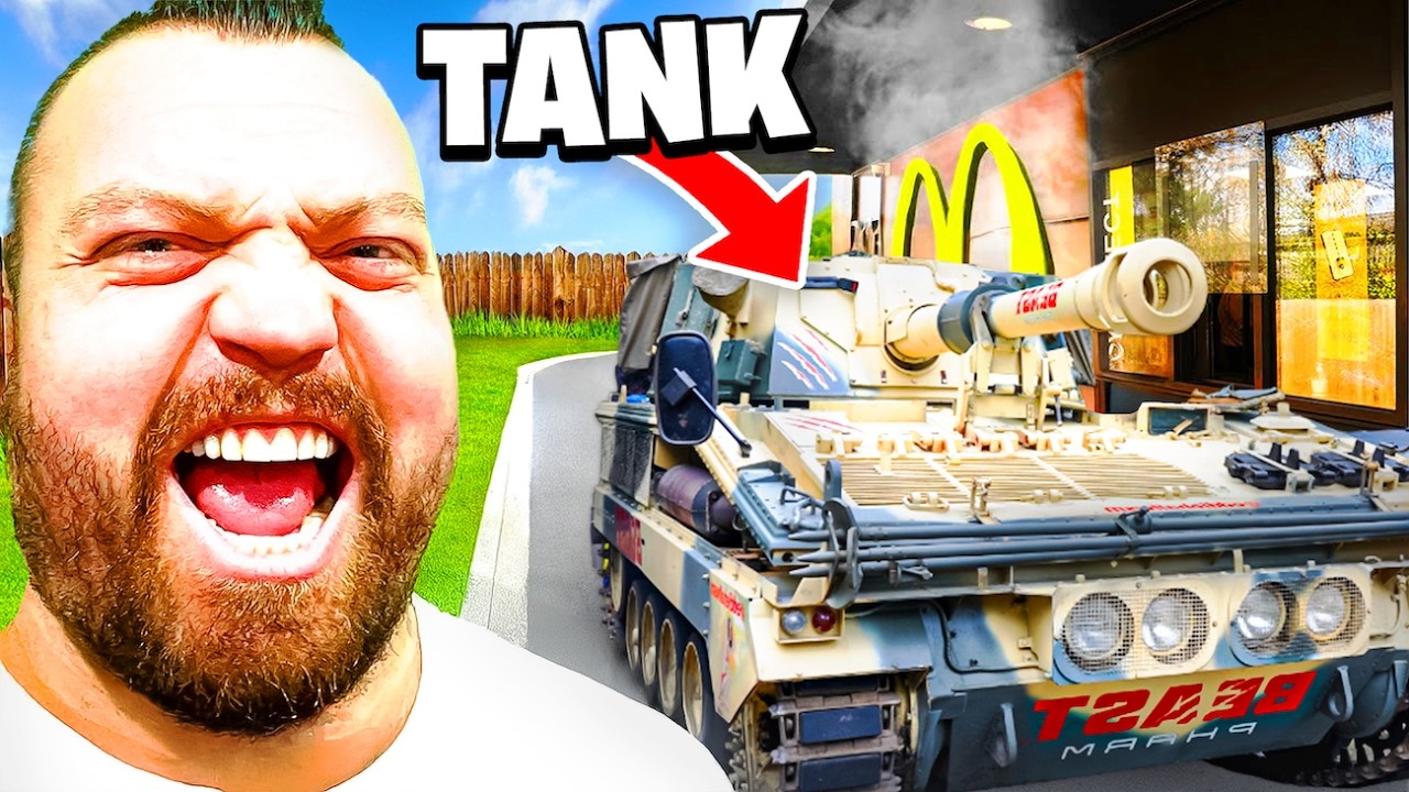 Taking my TANK To McDonald’s - Drive-Thru! (STAFF LOSE IT!)