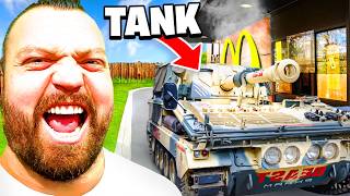 Taking my TANK To McDonald’s - Drive-Thru! (STAFF LOSE IT!)